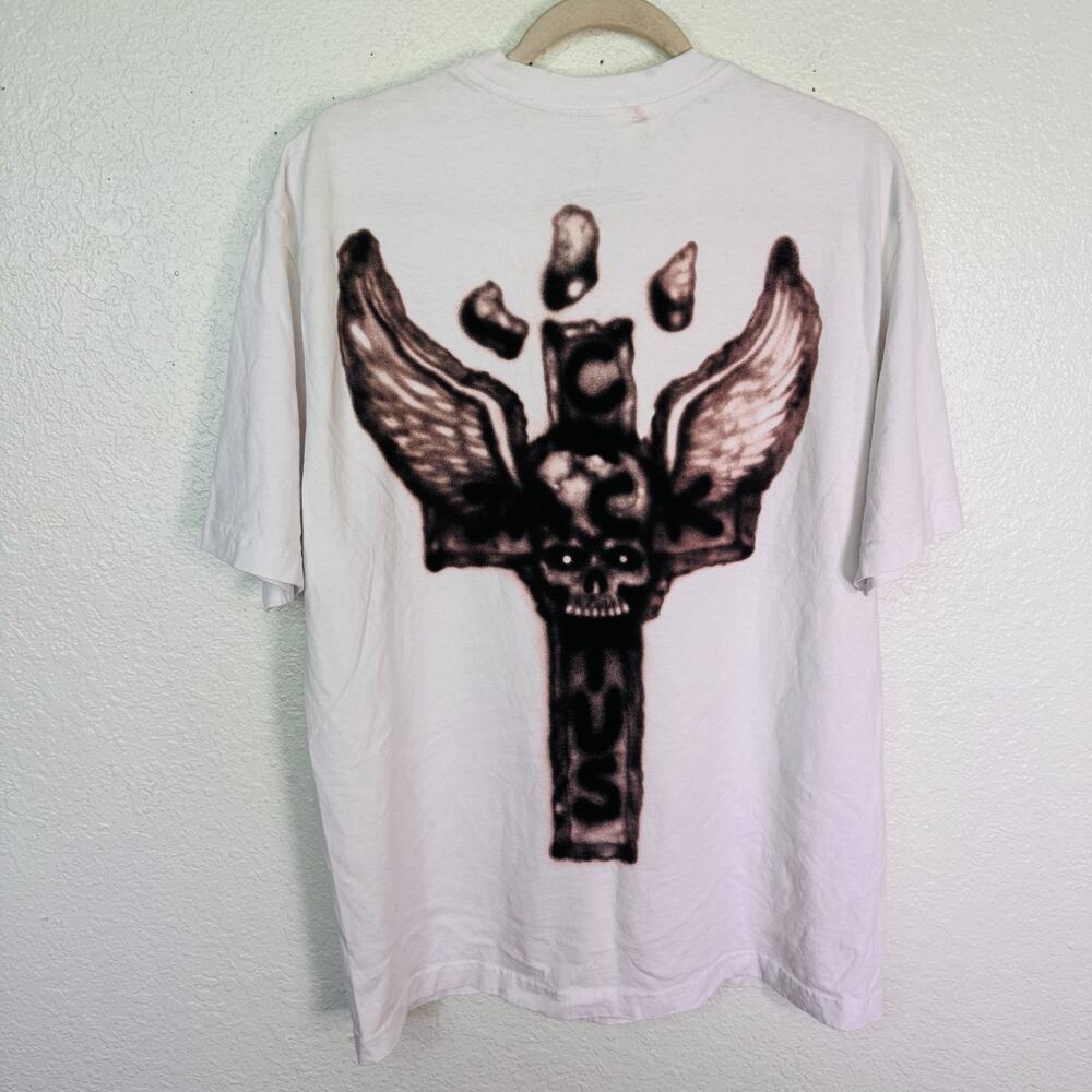 Jackboys 2 Shirt Mens Large Cactus Jack Travis Scott Cross Skull Wings Tee 2025
